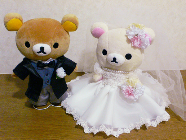 リラックマ&コリラックマのウェディングドール(新婦とお揃いドレス)
