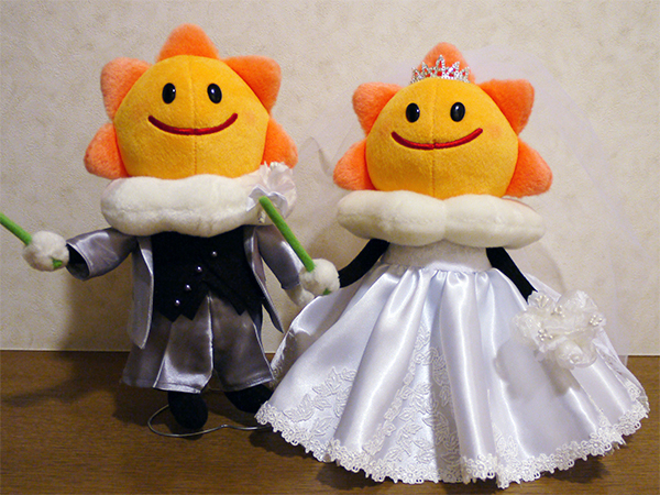 はれるん(気象庁のマスコット)のウェディングドール(新郎新婦とお揃い衣装)